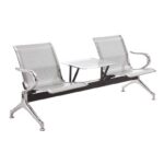 Two seater office bench with table.