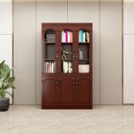 Mahogany Wood Office Storage Cabinet