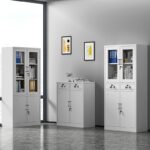 Half-glass metallic storage cabinet - Image 3