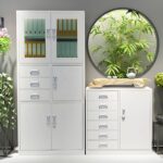 2 Door office storage cabinet with safe - Image 2