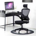 Swivel Mesh Back Desk Chair with Adjustable Arms