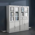Sleek Silver Steel Storage Cabinet - Image 2
