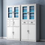 Sleek Silver Steel Storage Cabinet - Image 5