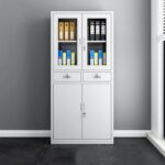 Modern Grey Metal Storage Cabinet - Image 4