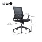 Medium-back mesh office seat - Image 5