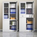 2-Door metallic office storage cabinet