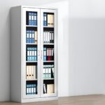 Full Glass Metallic Office Cabinet - Image 2