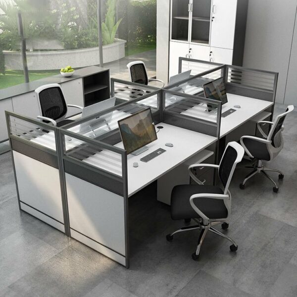 4-Seater Modular Office Workstation