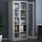 Full-glass metallic display cabinet