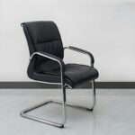 Modern Leather and Metal Desk Chair