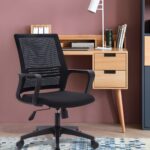 Black Fixed Arms Office Chair - Image 2