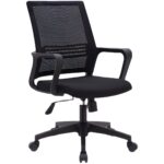 Black Fixed Arms Office Chair - Image 4