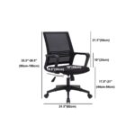 Black Fixed Arms Office Chair - Image 5