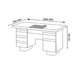 1.4 meters executive office table - Image 3