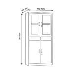 2-Door metallic office cabinet (with safe) - Image 2