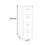 4-Drawers metallic cabinet with bar. - Image 3