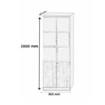 2-Door wooden office bookcase - Image 2