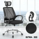 Headrest high-back office chair