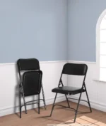 Clark Metal Folding Chair (Black) - Image 2