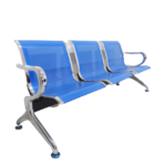 3-link metallic waiting bench| blue color| we deliver