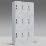 9-Locker steel office cabinet