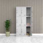 9-Locker steel office cabinet