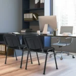 Stackable Guest Chairs with Upholstered Back - Image 3