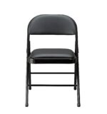 Vinyl Padded Steel Folding Chairs Black - Image 4