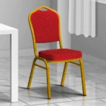 Red stackable banquet conference chair - Image 2