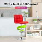 Height Adjustable Counter Stool Barstools Dining Chair - Image 4