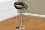 Height Adjustable Swivel Leather Barstool (Black Color) - Image 5