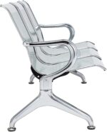 Three seater metallic office bench - Image 4