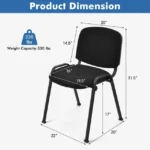 Stackable Guest Chairs with Upholstered Back - Image 5