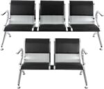 Padded 3-link reception waiting bench - Image 2