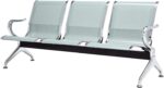 Three seater metallic office bench - Image 2