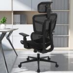 Comfortable Swivel Mesh Office Chair Ergonomic Height Adjustable Flexible Lumbar Support Chair - Image 5