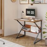 Computer Desk with Built-in Bookshelf - Image 3