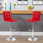 Leather adjustable barstool
