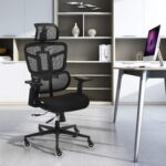Comfortable Swivel Mesh Office Chair Ergonomic Height Adjustable Flexible Lumbar Support Chair - Image 2