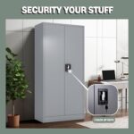 Metal Storage Cabinet with 5 Shelves - Image 2