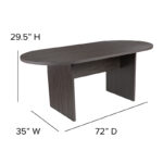 4-seater oval office boardroom table. - Image 2