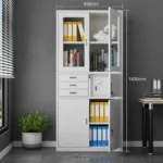 2-Door metal office cabinet with safe - Image 5