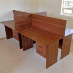 Modular4-way office wooden workstation