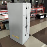 4-Drawers metallic cabinet with bar.