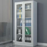 Two door full-glass metallic office cabinet - Image 3