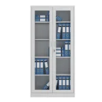 Two door full-glass metallic office cabinet - Image 5