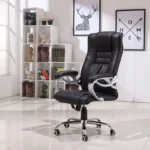High-back executive office leather seat