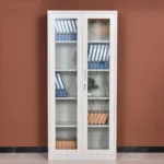 knock down office furniture glass door book shelf metal cupboard - Image 2