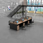 6-way modular office workstation