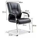 Pure leather office waiting seat - Image 4